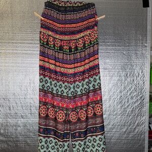 Multicolor Bohemian Tube Top Romper 2XL